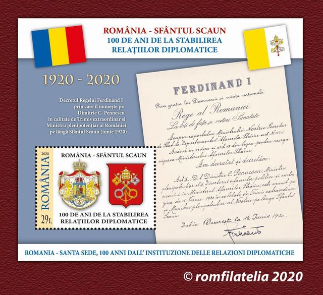use Perception roll România-Sfântul Scaun, 100 de ani de la stabilirea relațiilor diplomatice